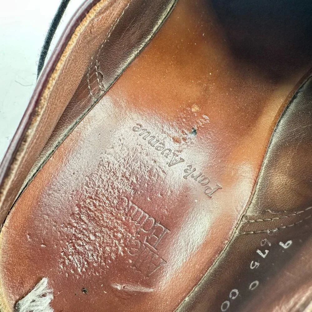 Allen Edmonds Park Avenue Men Size 9C Brown Leather Cap Toe Oxford Dress Shoes